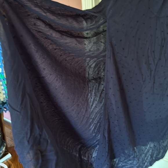 CBRAND LONG NAVY BLUE DRESS. Dress is detailed with small embroidered nubs.ss - Picture 4 of 9